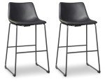 Centiar Modern Faux Leather Barstool Set of 2