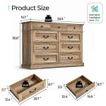 LINSY HOME 9-Drawer Farmhouse Bedroom Dresser