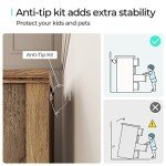 LINSY HOME 9-Drawer Farmhouse Bedroom Dresser