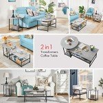 Modern Grey Marble Coffee Table with Storage