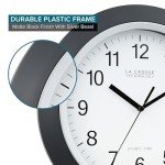 Black 12-Inch Atomic Analog Wall Clock