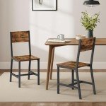 Rustic Wood Dining Chair Set of 2