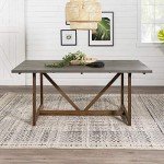 Modern Farmhouse 72-Inch Dining Room Table