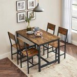 Rustic Wood Dining Chair Set of 2