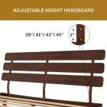 Caden King Size Bed Frame with Adjustable Headboard