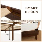 Caden King Size Bed Frame with Adjustable Headboard