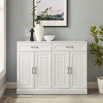 Crosley Stanton White Sideboard Buffet Cabinet