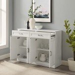 Crosley Stanton White Sideboard Buffet Cabinet