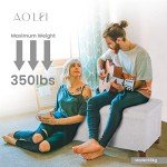 30-Inch White Storage Ottoman Bench with Legs