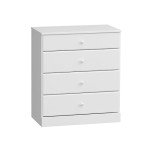 Astrid 4-Drawer Bedroom Dresser in White