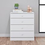 Astrid 4-Drawer Bedroom Dresser in White
