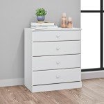 Astrid 4-Drawer Bedroom Dresser in White