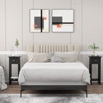 Giantex Narrow End Table with Drawer and Shelf