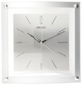 Seiko Silent Wall Clock with Silver-Tone Case