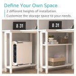 White L-Shaped Computer Desk with Power Outlet