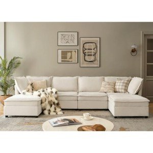 HULALA HOME U-Shaped Modular Sectional Sofa