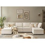 HULALA HOME U-Shaped Modular Sectional Sofa