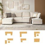 HULALA HOME U-Shaped Modular Sectional Sofa