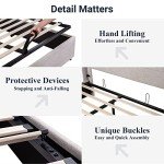 King Size Lift-Up Storage Bed with Wingback Headboard