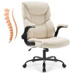 Cream Ergonomic Gaming Chair with Flip-Up Arms