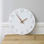Mooas 12" Non-Ticking Wooden Wall Clock