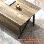 Modern 2-Tier Grey Wash Coffee Table with Storage