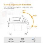 3-in-1 Velvet Sleeper Sofa Bed with Storage