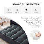 3-in-1 Velvet Sleeper Sofa Bed with Storage