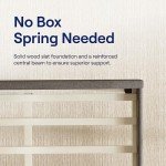 Grey Queen Bed Frame & Headboard with Support