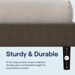 Grey Queen Bed Frame & Headboard with Support