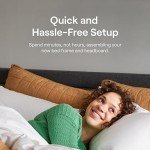 Grey Queen Bed Frame & Headboard with Support