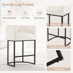 Set of 2 Modern Bar Stools with Backrest