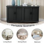 Scurrty 62'' Black Buffet Cabinet with Storage