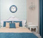 Blue 12-Inch Silent Retro Wall Clock