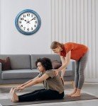 Blue 12-Inch Silent Retro Wall Clock