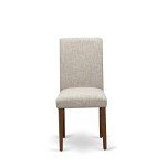 Classic Parson Chairs in Doeskin Linen - Set of 2
