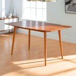 Mid Century Modern 6-Person Dining Table Set