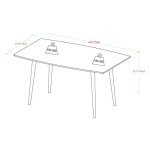 Mid Century Modern 6-Person Dining Table Set