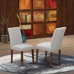 Classic Parson Chairs in Doeskin Linen - Set of 2
