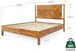 Rustic Scandinavian Queen Bed Frame with Headboard
