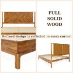 Rustic Scandinavian Queen Bed Frame with Headboard