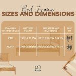 Rustic Scandinavian Queen Bed Frame with Headboard