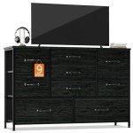 Wide Dresser with 9 Drawers for TV Stand