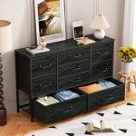 Wide Dresser with 9 Drawers for TV Stand