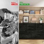 Wide Dresser with 9 Drawers for TV Stand