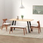 Extendable Modern Dining Table for 6 - Oak