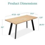 Extendable Modern Dining Table for 6 - Oak