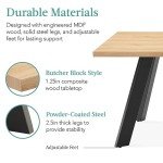 Extendable Modern Dining Table for 6 - Oak