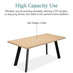 Extendable Modern Dining Table for 6 - Oak