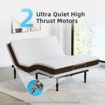 Queen Adjustable Bed Frame with Massage & USB Ports